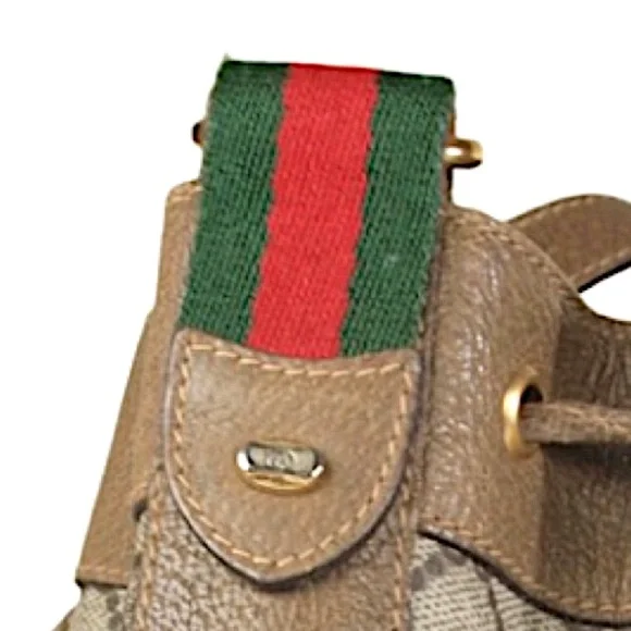 GUCCI Vintage Sherry Line GG Web Drawstring Shoulder Bag - Picture 5 of 15